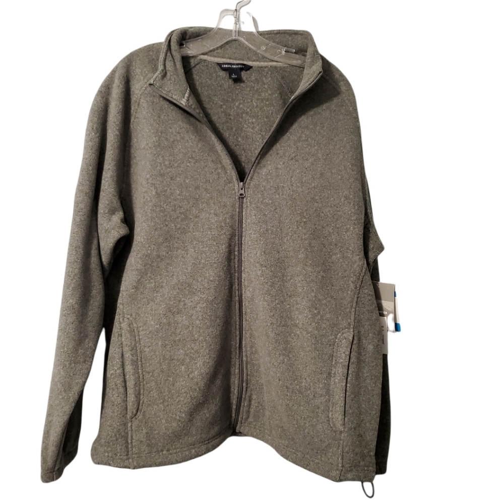 Urban Frontier Men's Gray Polar Fleece Jacket Size Large